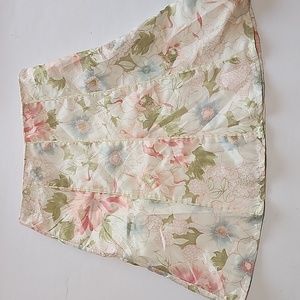 K.C. Parker Floral Skirt sz 00 Girls  8/10 see measurements